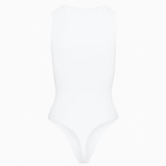 Aritzia Babaton White Contour Crewneck Muscle Bodysuit (Size Small) - Picture 8 of 8